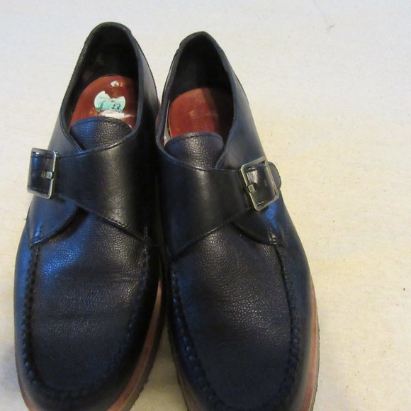 Mens Clarks Originals Burcott Monk Strap Leather Shoes Sz 7.5 main image 6